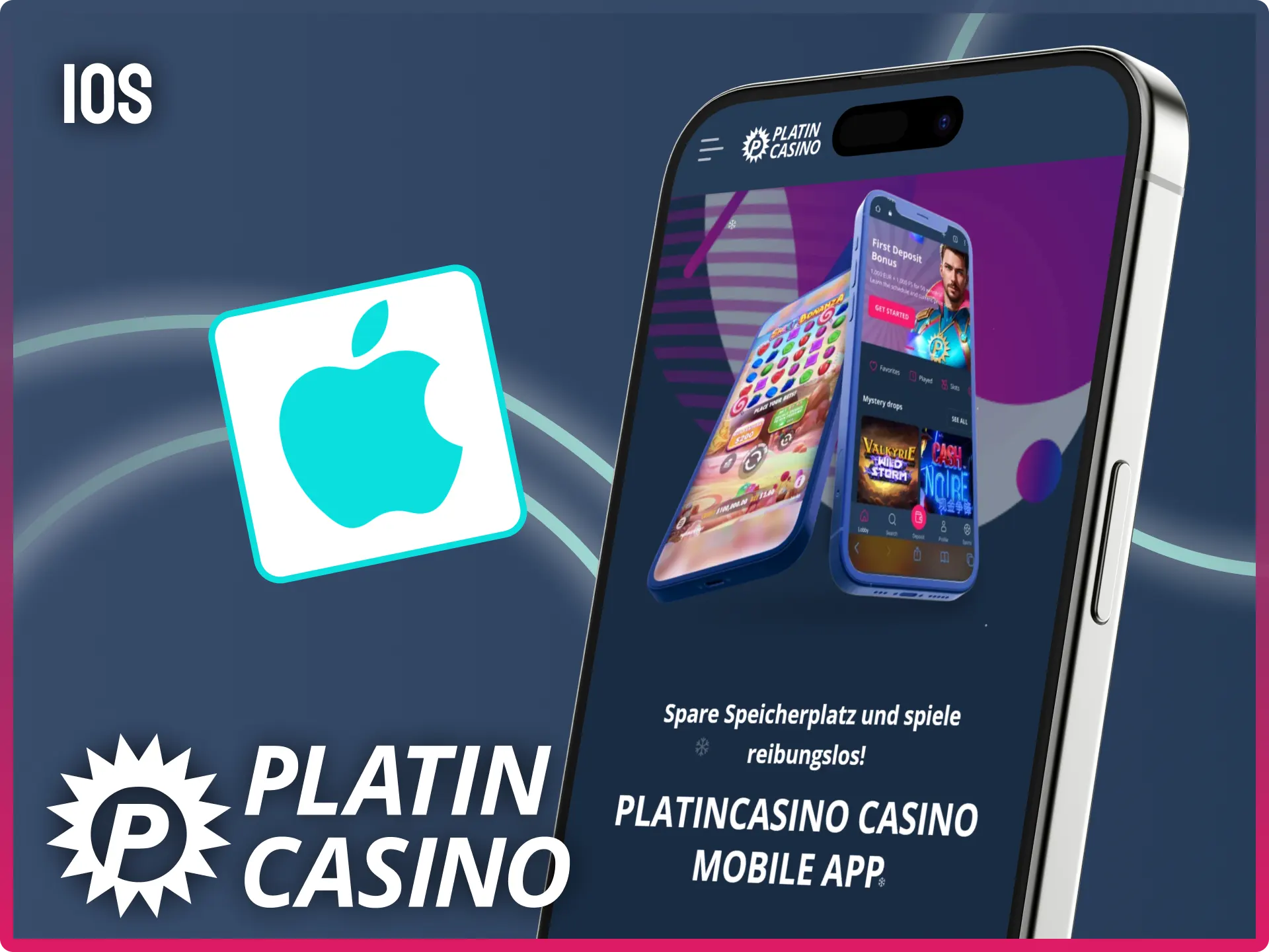 Nutze die optimierte Platin Casino Mobile App für dein iOS-Smartphone.