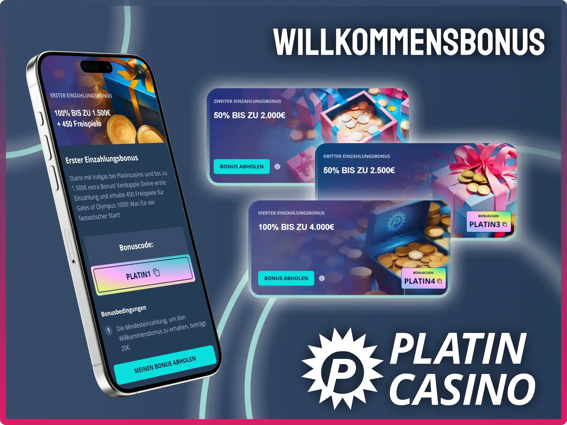 Aktiviere den Willkommensbonus und starte dein Live-Casino-Erlebnis im Platin Casino.