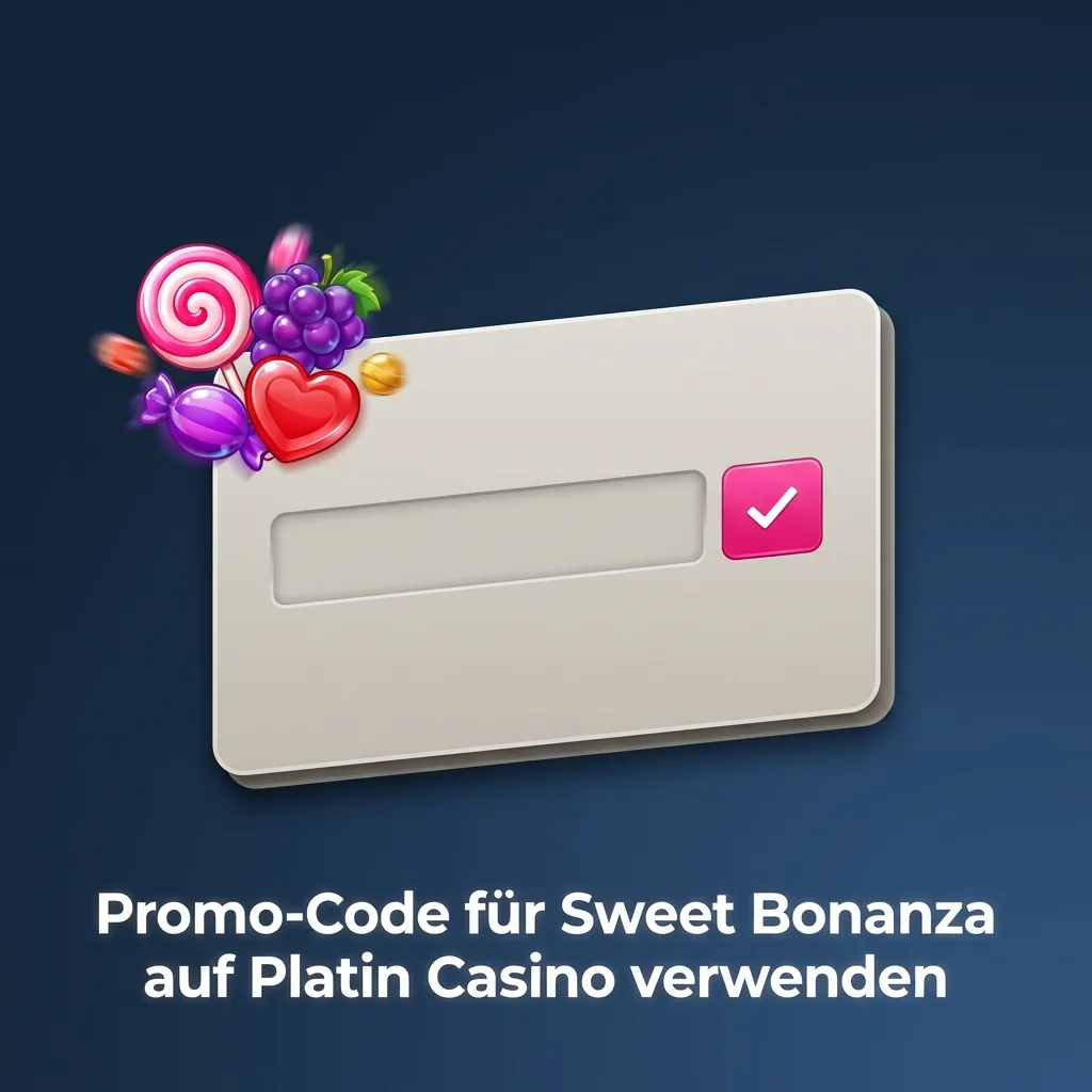 Sweet Bonanza slot game interface on Platin Casino with promo code entry field highlighted