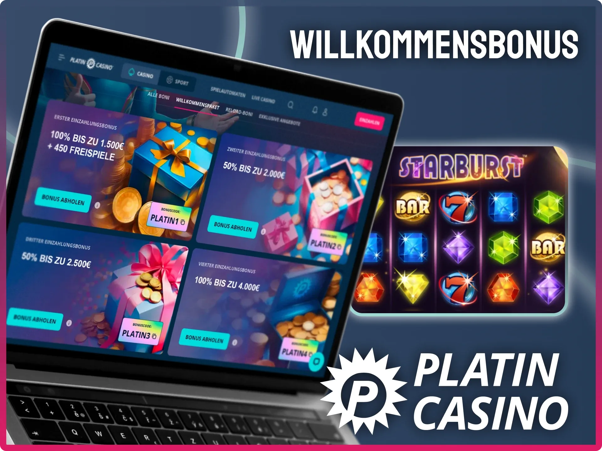 Sichern Sie sich den Willkommensbonus und die Freispiele von Platin Casino, um Ihr Starburst-Spiel zu verbessern.